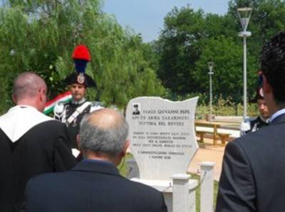 Calvi Risorta: Calvi Risorta Inaugurato il Parco Caleno alla memoria del carabiniere Giovanni Pepe